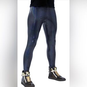 Revolver Fashion / Funstigator’s Men’s Holographic Python Rave Leggings, Size M